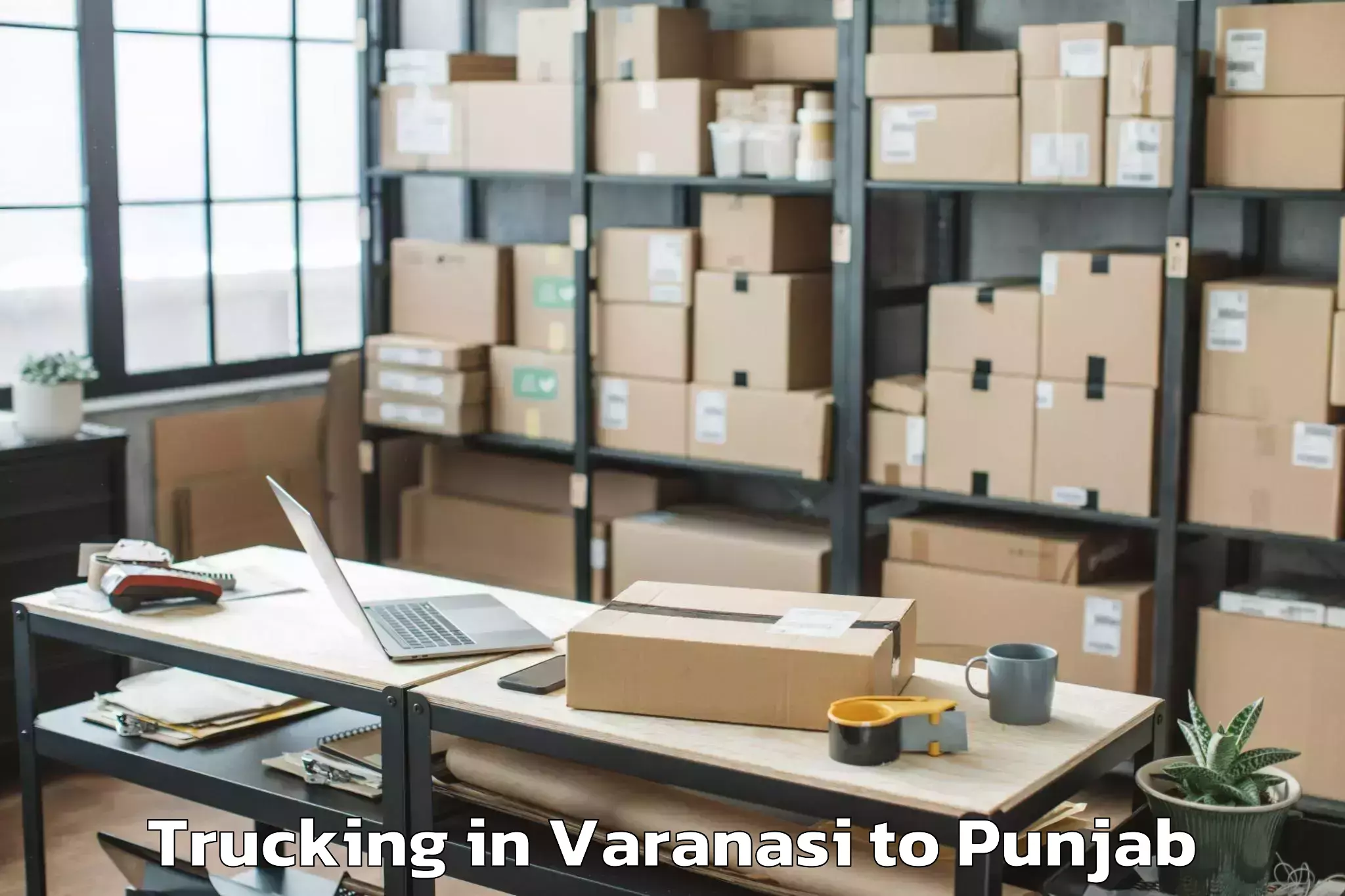 Top Varanasi to Ajnala Trucking Available